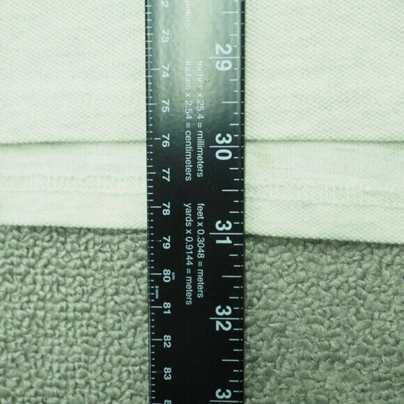 St. John's Bay  Legacy Polo Shirt  Men's Size Large Gray‎ Cream Short Sleeve - Picture 5 of 5